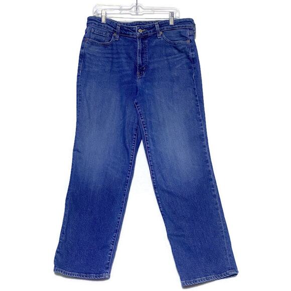Old Navy Blue Jeans Women's Size 14 OG Loose High-Rise Straight Leg - Picture 1 of 7
